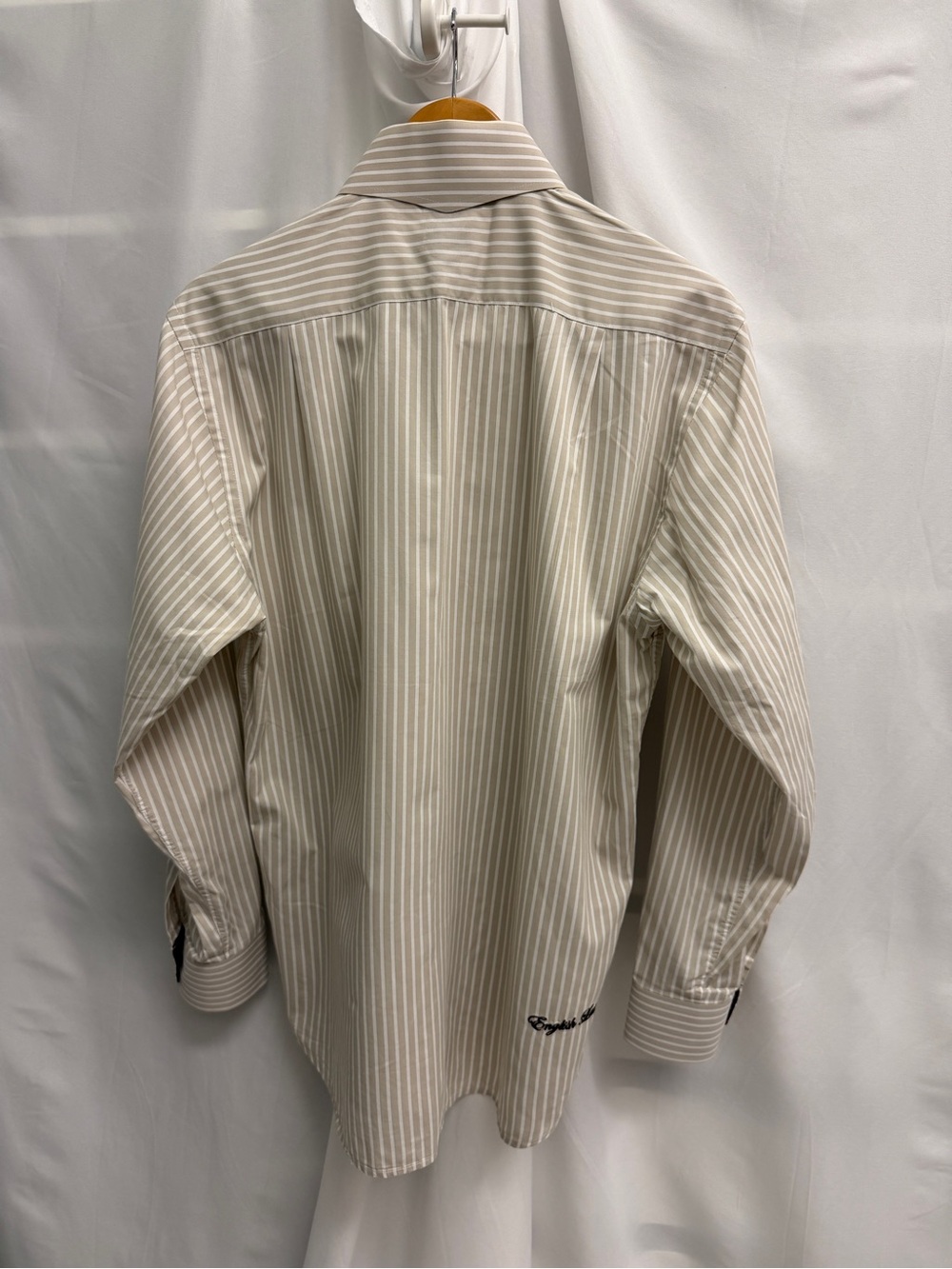 English Laundry Christopher Wicks Stripe Long Sleeve Dress Shirt 17 34/35 - Picture 14 of 15